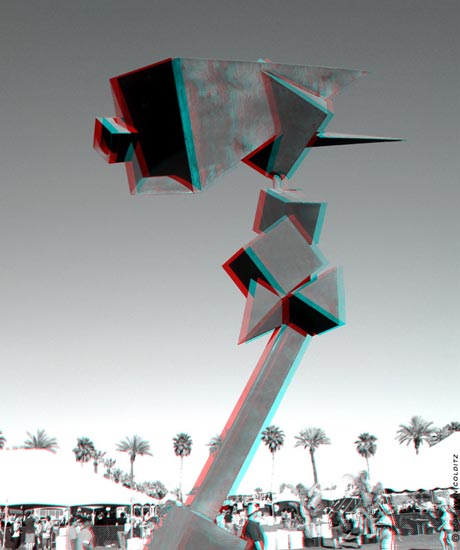 Coachella art installation at Coachella 2009, shot in stereoscopic 3D by Coldie.