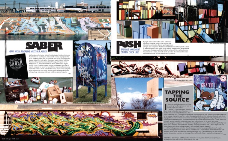 Feature spread on Los Angeles graffiti: Saber, Push and the LA River