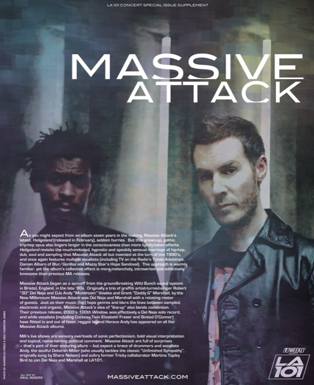 LA 101 2010 guide page on Massive Attack