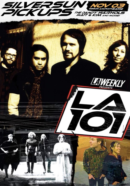 LA 101 concert guide cover featuring Silversun Pickups