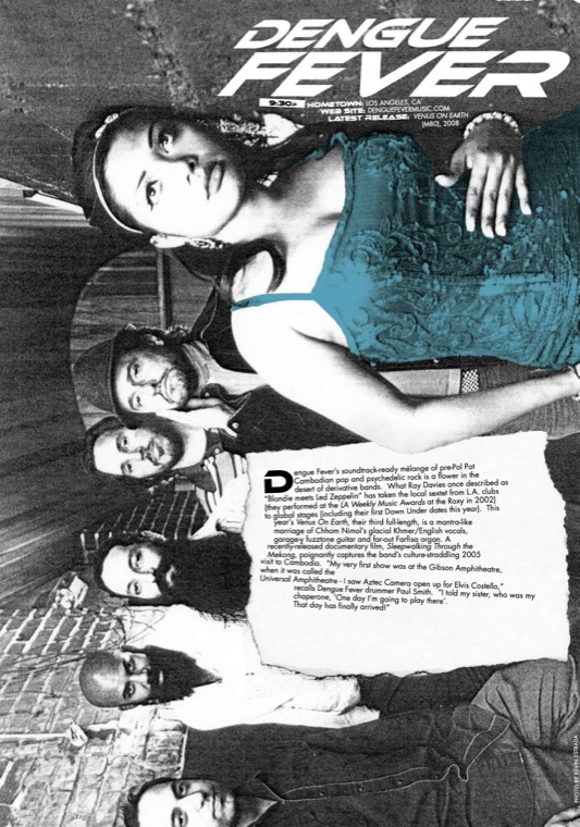LA 101 concert guide page on Dengue Fever