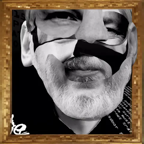 Julian Assange — Decentral Eyes — digital edition by Coldie (2020), Decentral Eyes series