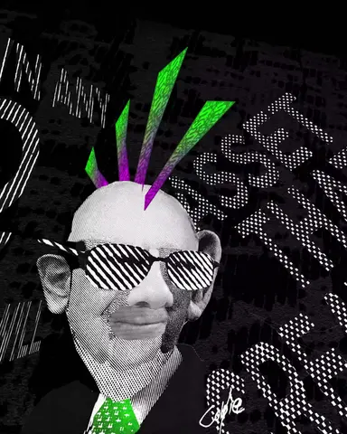 Warren Buffett — Decentral Eyes — Variant 04 — 1/1 digital artwork by Coldie (2020), Decentral Eyes series