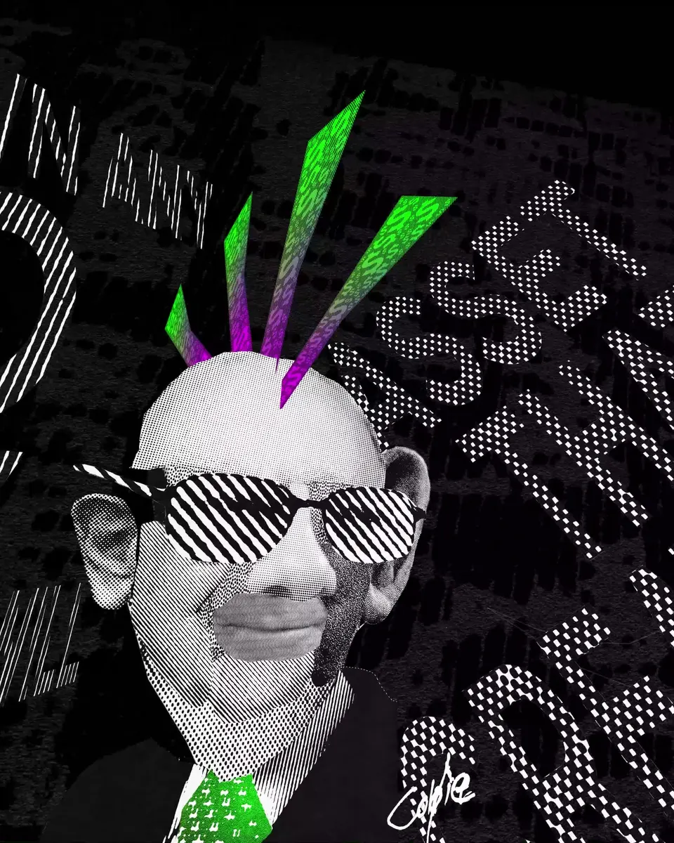 Warren Buffett — Decentral Eyes — Variant 04 — 1/1 digital artwork by Coldie (2020)