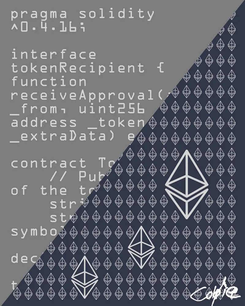 Ethereum Split-Cut Shirt & Artwork Combo - 001 — digital edition by Coldie (2019)
