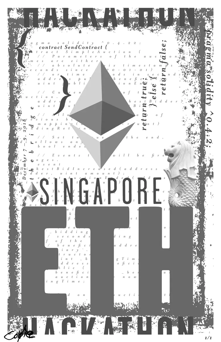 ETH Singapore Hackathon 2018 - 01 — 1/1 digital artwork by Coldie (2018)