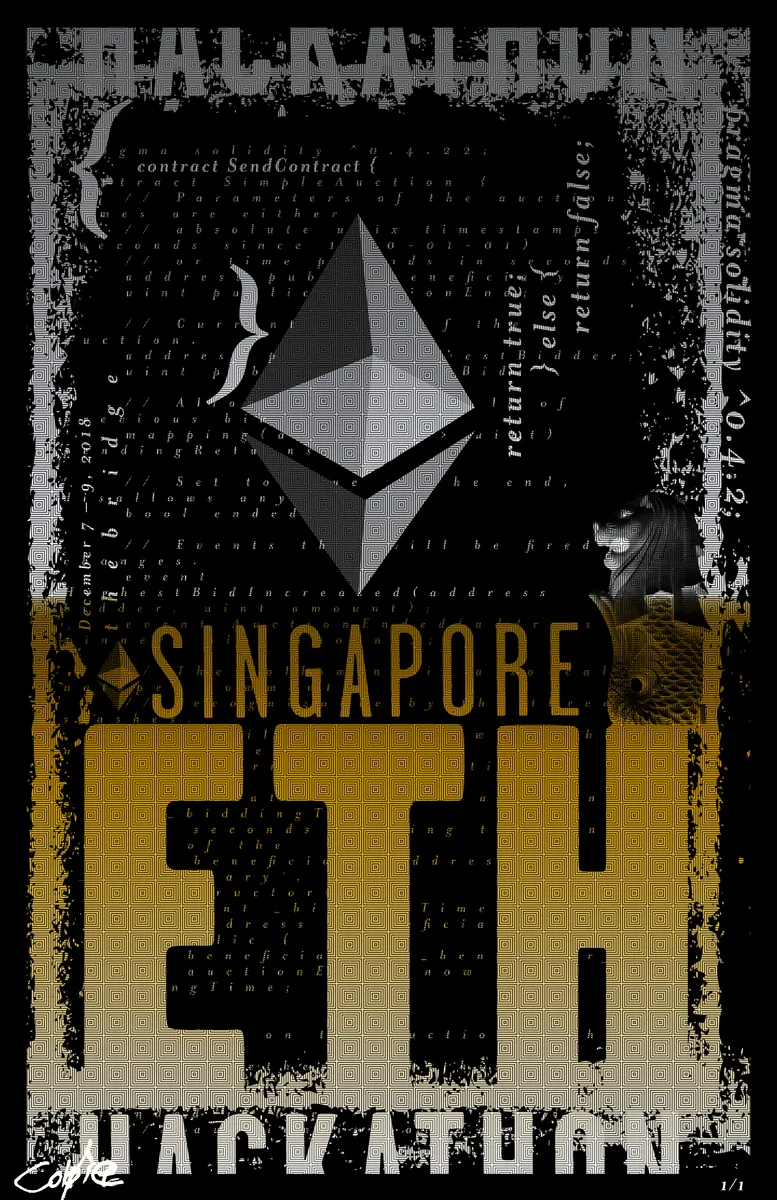 ETH Singapore Hackathon 2018 - 05 — 1/1 digital artwork by Coldie (2018)