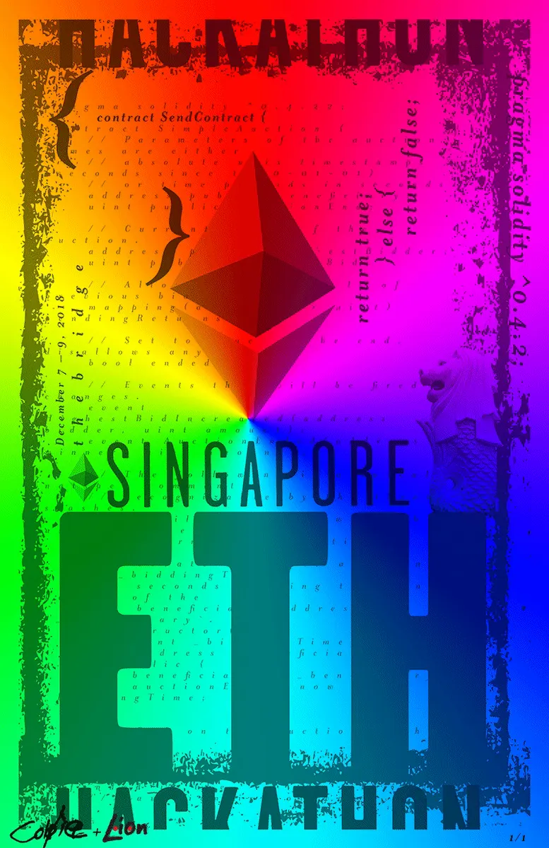 ETH Singapore Hackathon 2018 - 02 — 1/1 digital artwork by Coldie (2018)