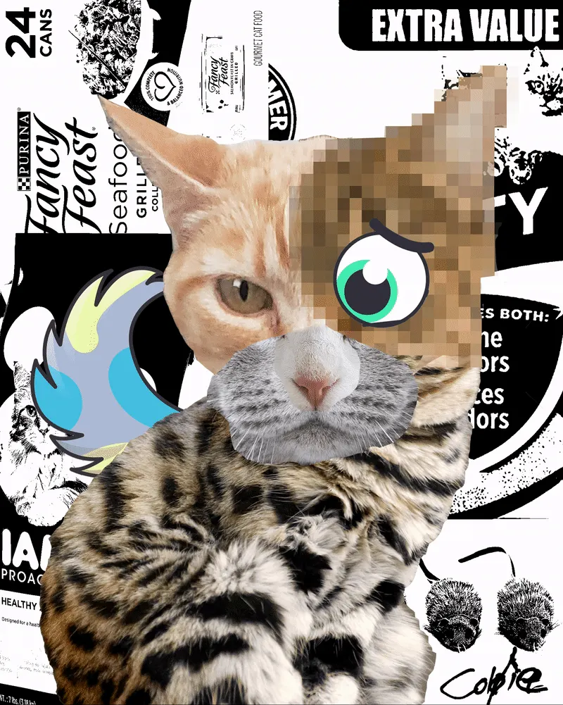 Kitty - Decentral Eyes — 1/1 digital artwork by Coldie (2019)