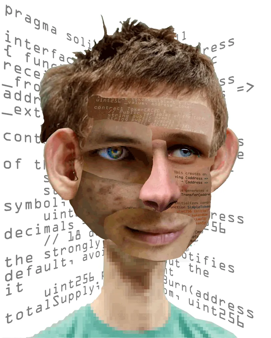 Decentral Eyes - Vitalik Buterin - Variant 02 — 1/1 digital artwork by Coldie (2018)