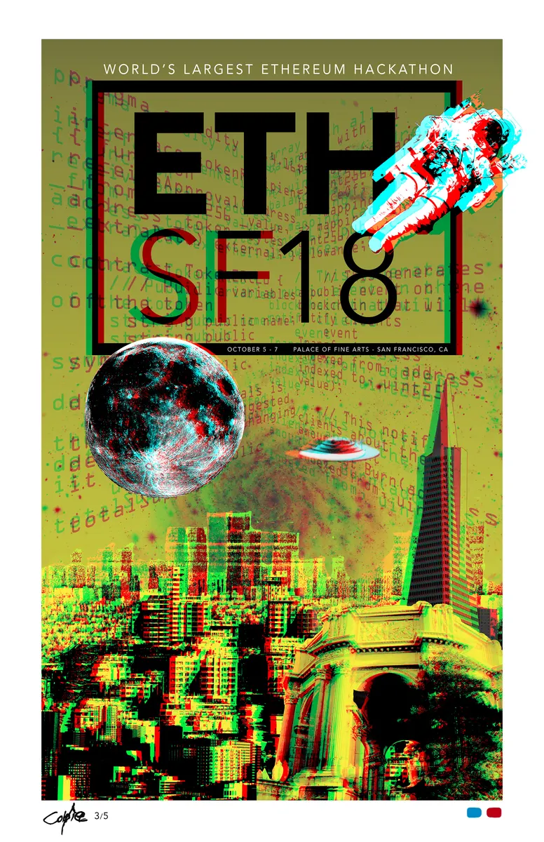 ETH SF 2018 3/5 — 1/1 digital artwork by Coldie (2018)