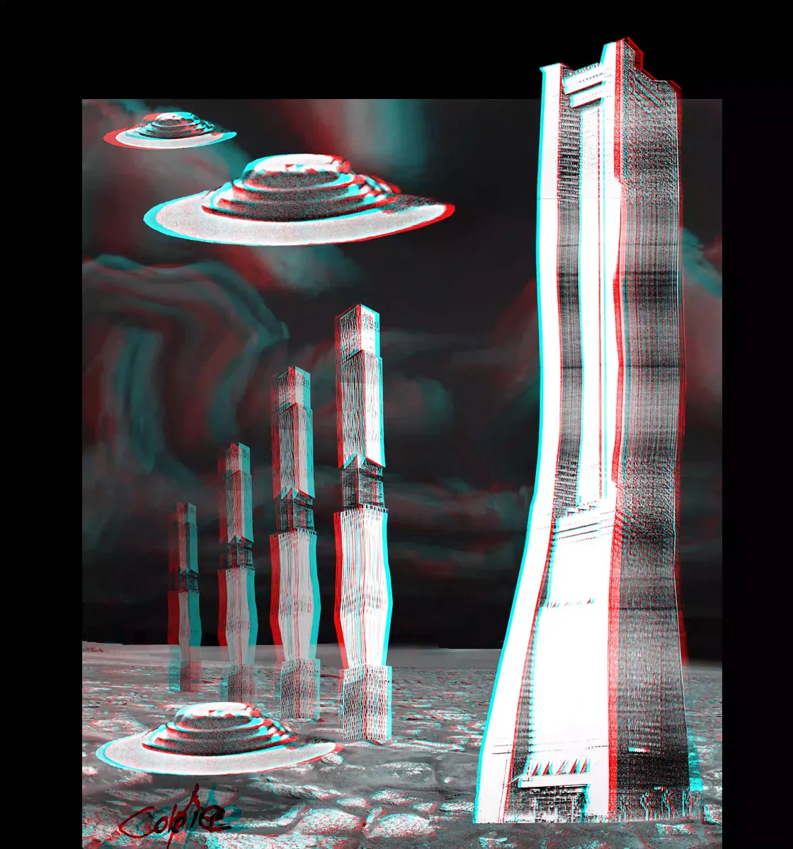 Lower Orbit — 1/1 digital artwork by Coldie (2020)