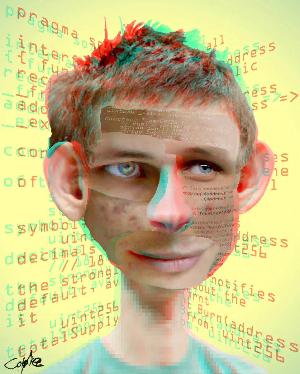The Lost Vitalik - Decentral Eyes Genesis — 1/1 digital artwork by Coldie (2020)