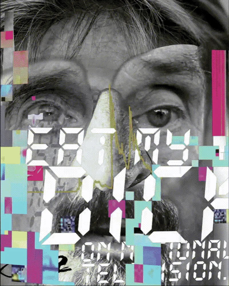John McAfee - Decentral Eyes - Variant 02 — 1/1 digital artwork by Coldie (2019)