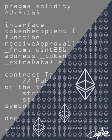 Ethereum Split-Cut Shirt & Artwork Combo - 001 — digital edition by Coldie (2019)