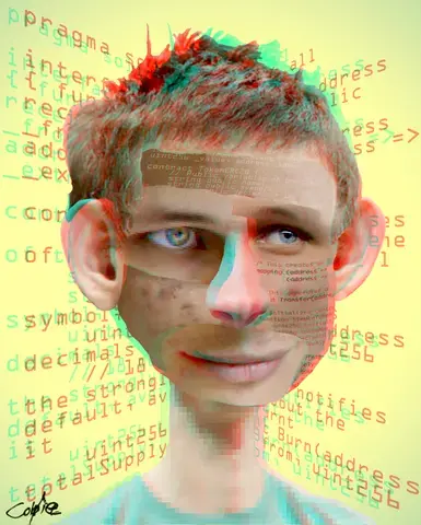 The Lost Vitalik — burned digital edition by Coldie (2018), Decentral Eyes series