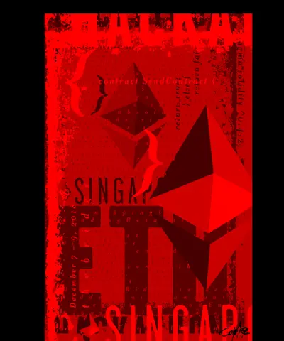 ETH Singapore Hackathon 2018 - Variant 01 — 1/1 digital artwork by Coldie (2018), ETHSingapore 2018 series