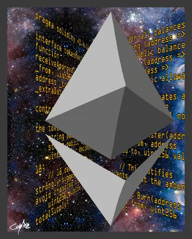 Ethereum Cosmic — 1/1 digital artwork by Coldie (2019)