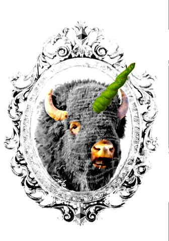 The Mystic Bufficorn + tokenized shirt — 1/1 digital artwork by Coldie (2019)