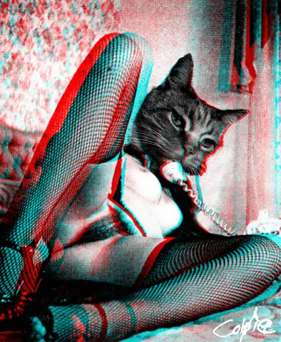 Cat Call - Human Nature Series — 1/1 digital artwork by Coldie (2019), Human Nature series
