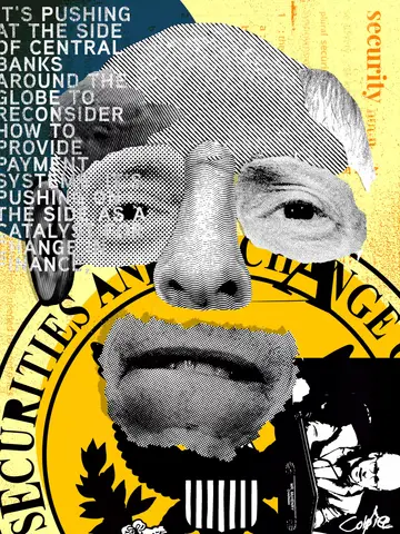 Gary Gensler - Decentral Eyes - Variant 01 — 1/1 digital artwork by Coldie (2023), Decentral Eyes series