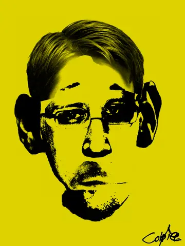 Edward Snowden - Variant 04 - Decentral Eyes — 1/1 digital artwork by Coldie (2020), Decentral Eyes series