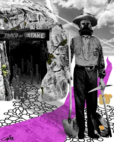 Proof of Stake - Variant 01 - Purple — 1/1 digital artwork by Coldie (2022), Proof of Work series