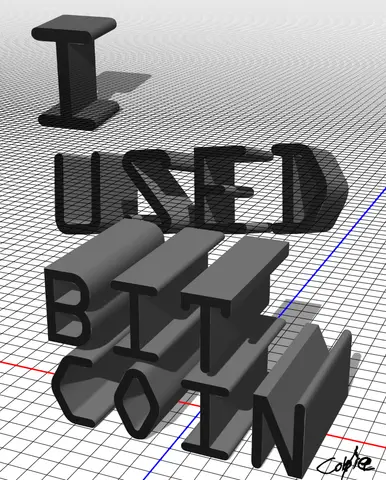 I Used Bitcoin — 1/1 digital artwork by Coldie (2019)