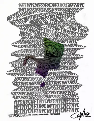 NFToner - NFT NYC 2020 — 1/1 digital artwork by Coldie (2020), NFT NYC 2020 series