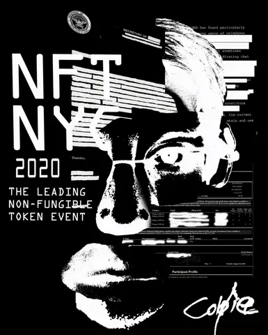 Snowden Redacted - NFT NYC 2020 — 1/1 digital artwork by Coldie (2020), NFT NYC 2020 series