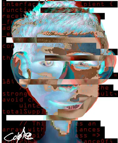 Vitalik Buterin - Decentral Eyes - Variant 03 — 1/1 digital artwork by Coldie (2019), Decentral Eyes series